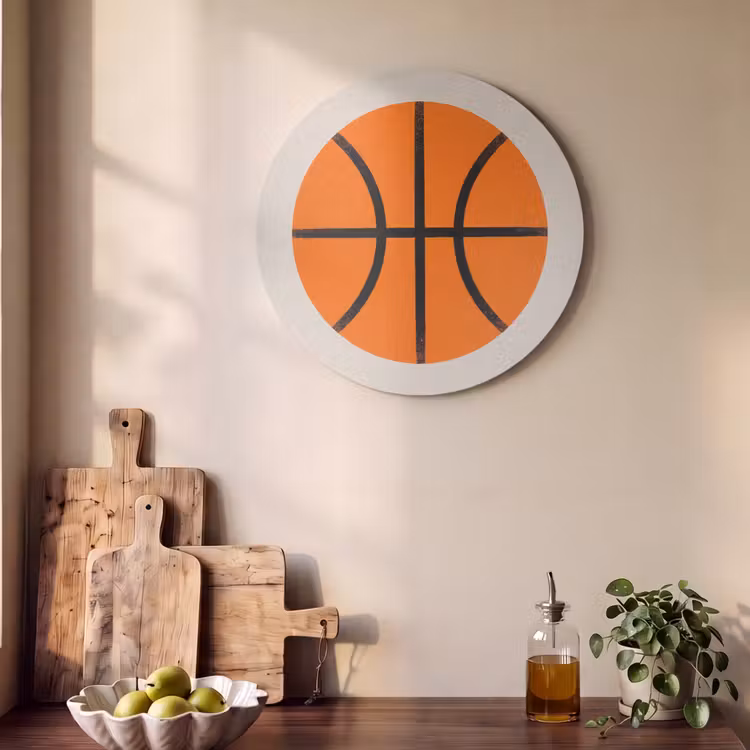 Akoestisch schilderij rond - Basketbal - Bal - Sport - Illustratie - Oranje — 4