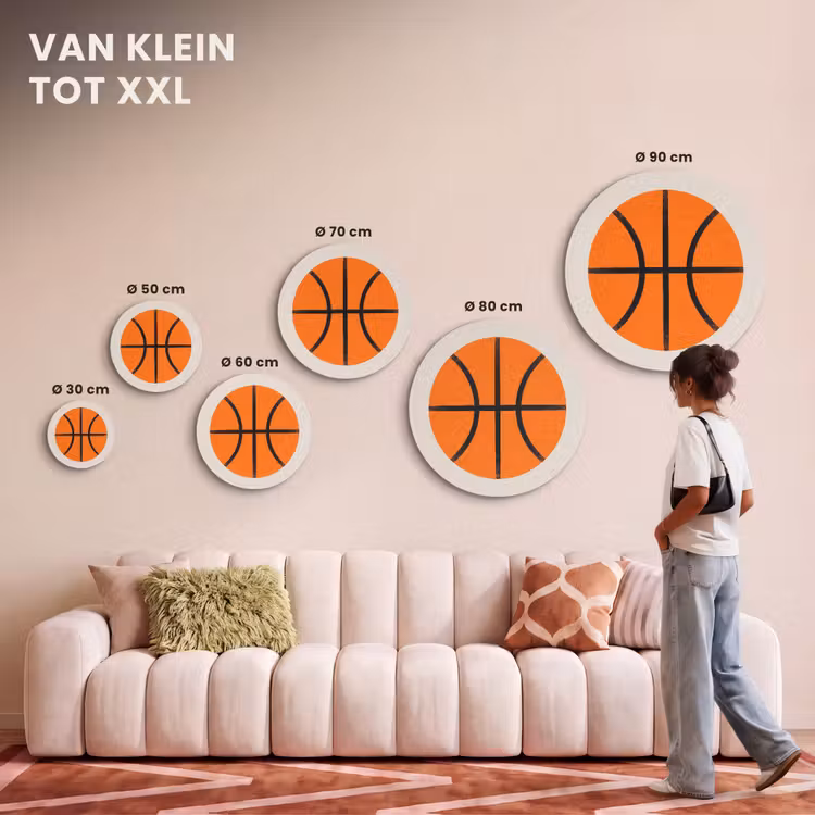 Akoestisch schilderij rond - Basketbal - Bal - Sport - Illustratie - Oranje — 7
