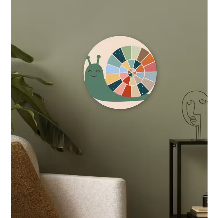 Wandcirkel - Glas - Dieren - Slak - Kleurrijk - Illustratie — 3
