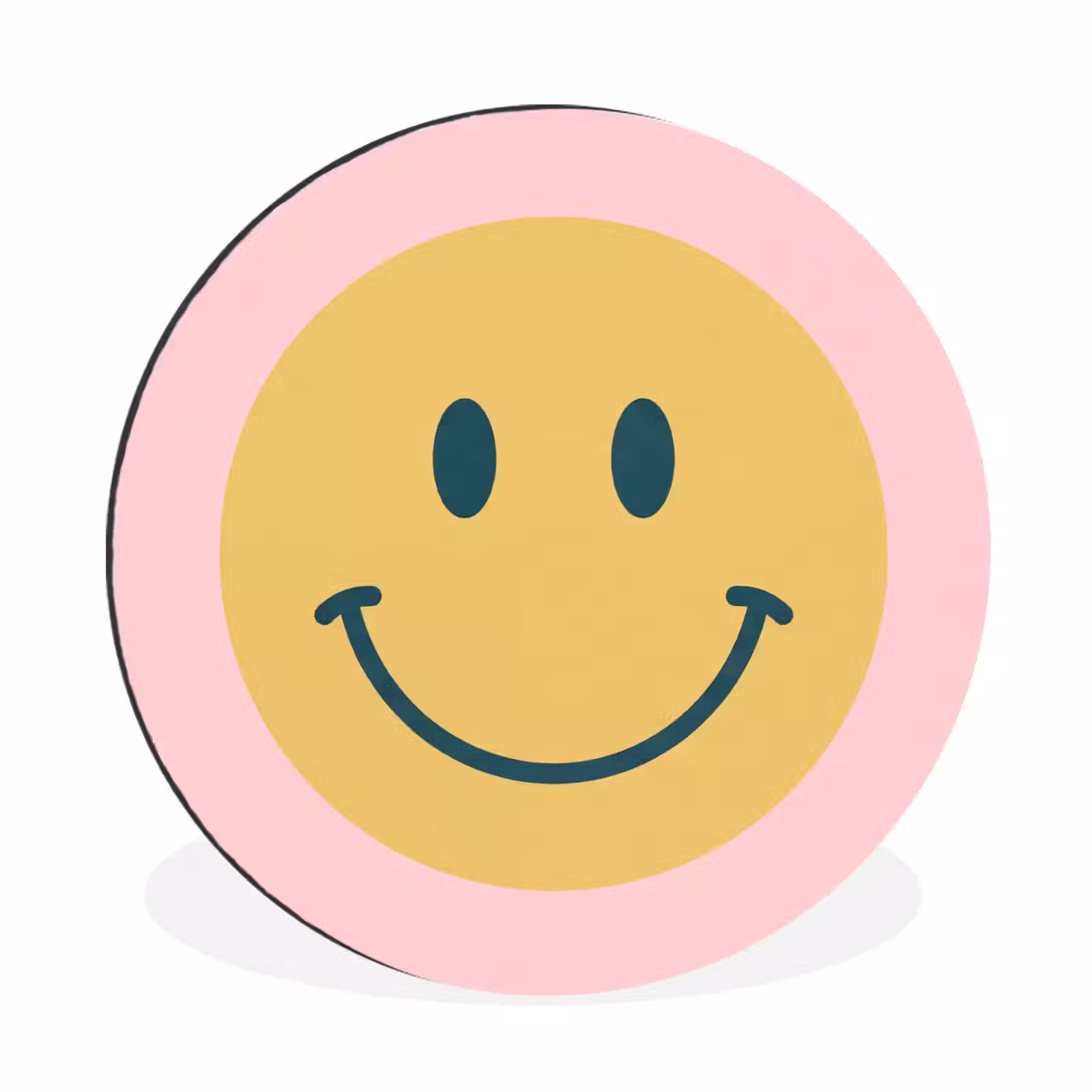 Smiley - Geel - Roze - Symbool - Minimalistisch — 1