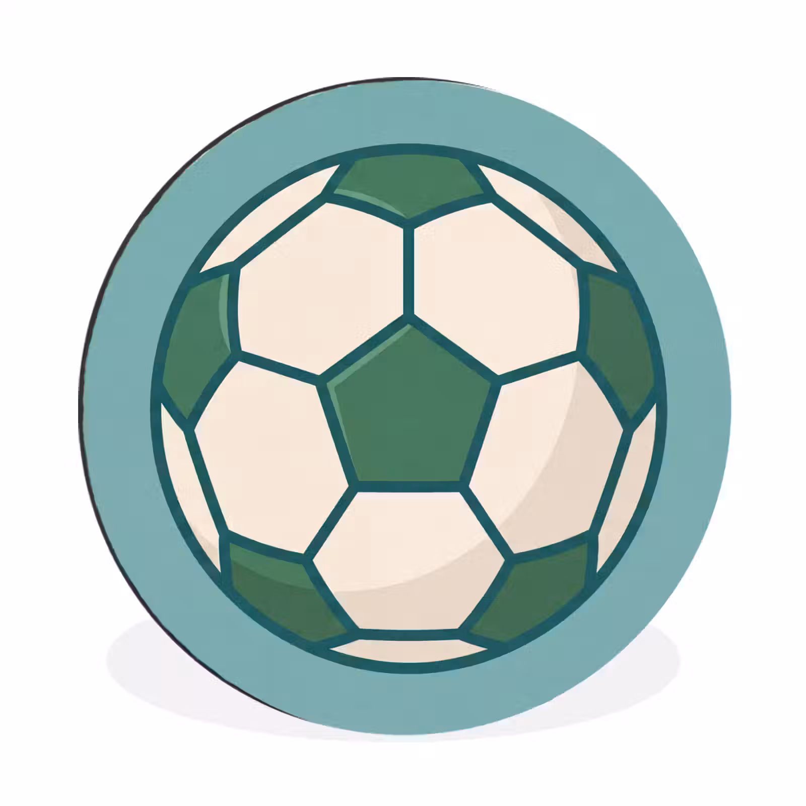 Voetbal - Geometrisch - Sport - Illustratie - Blauwgroen — 1