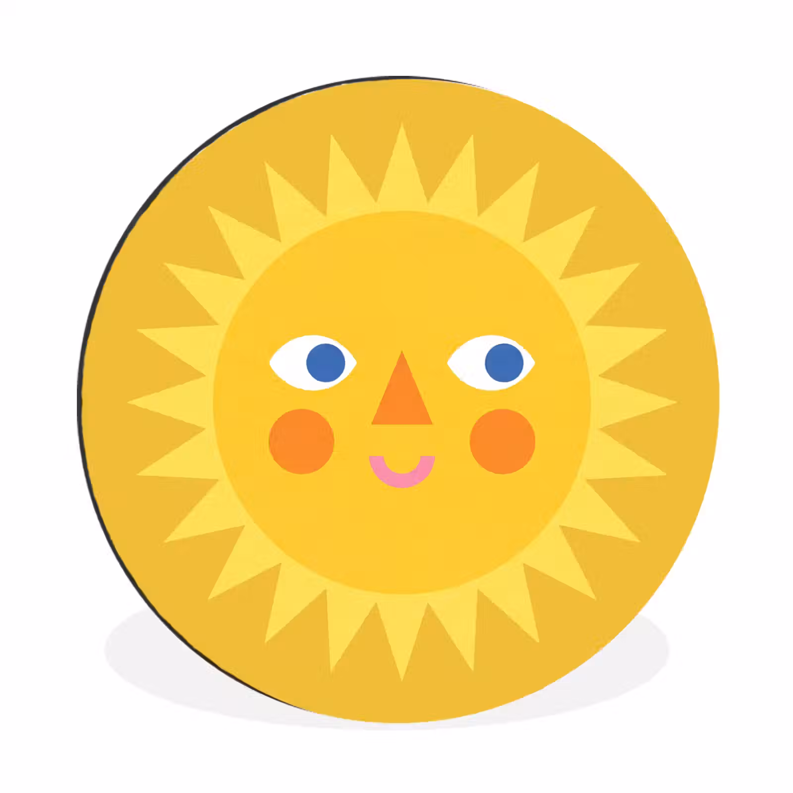 Zon - Gezicht - Zomer - Illustratie - Geel — 1