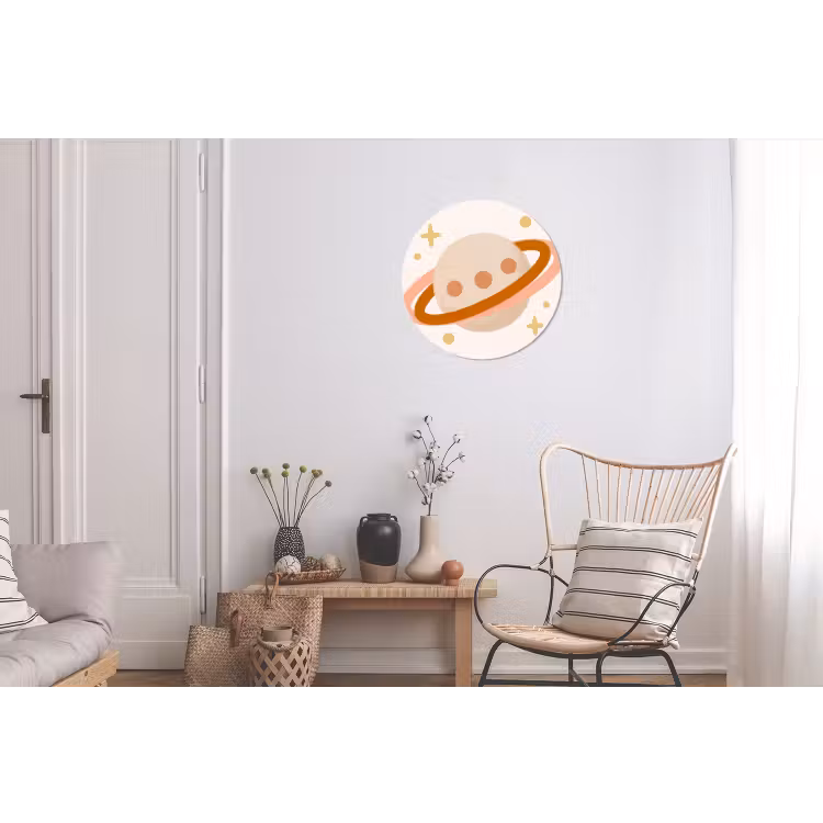 Planeet - Ringen - Ruimte - Illustratie - Beige — 2