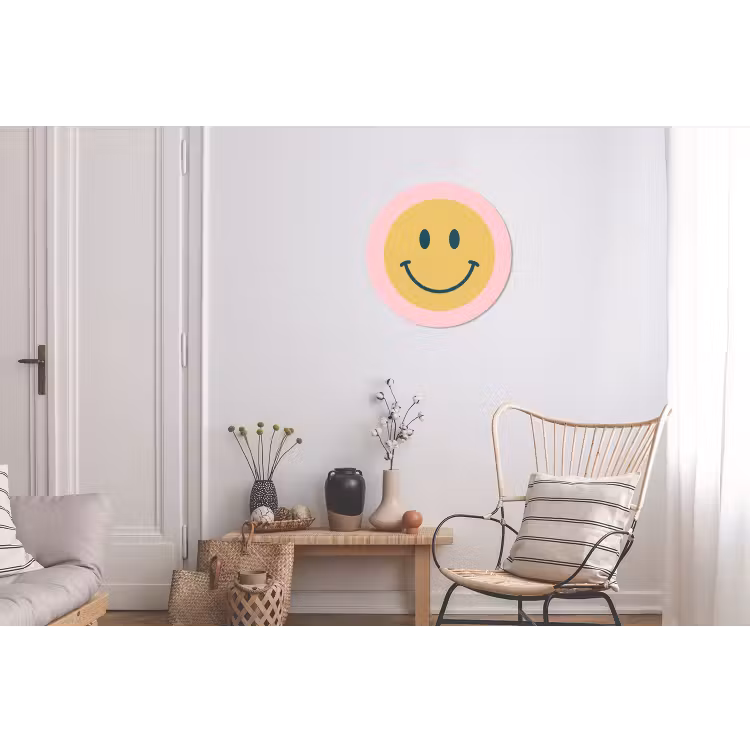 Smiley - Geel - Roze - Symbool - Minimalistisch — 2