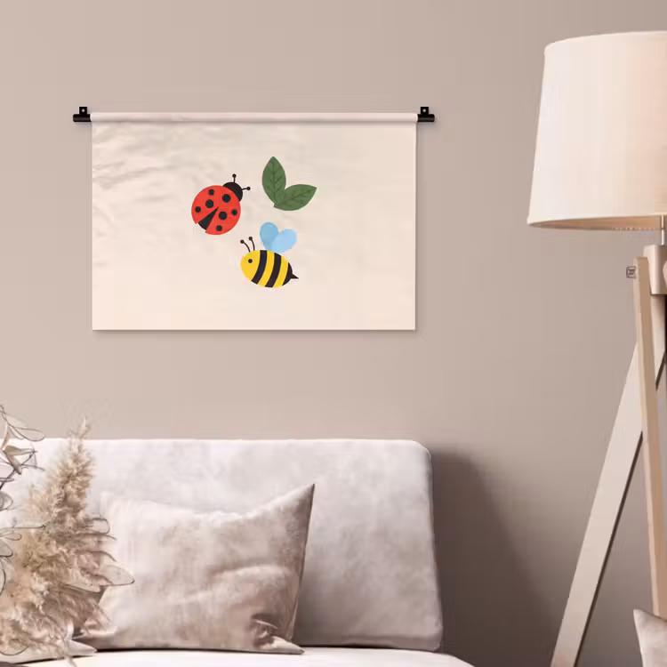 Wandkleed - Insect - Blad - Natuur - Speels - Illustratie — 2