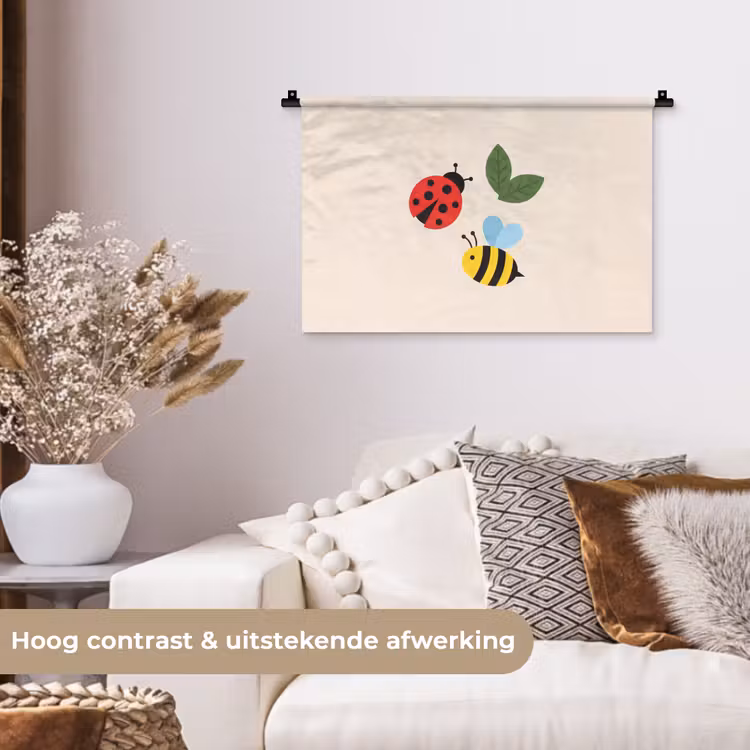 Wandkleed - Insect - Blad - Natuur - Speels - Illustratie — 4