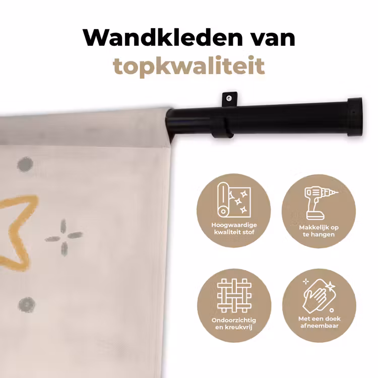 Wandkleed - Ster - Vallend - Illustratie - Pastel — 3
