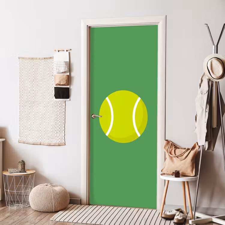 Deursticker - Bal - Geel - Sport - Groen - Illustratie — 8