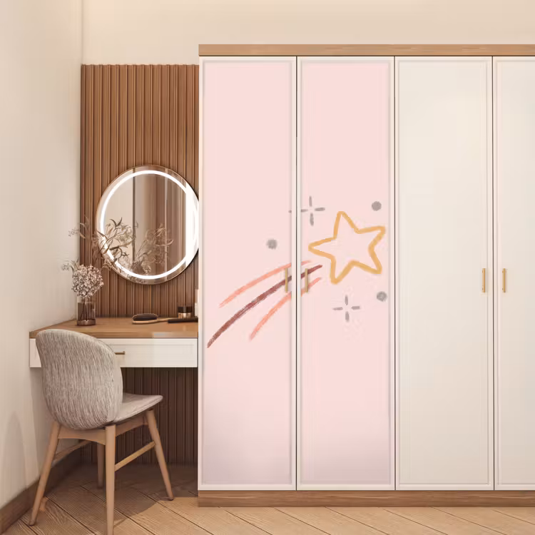 Deursticker - Ster - Vallend - Illustratie - Pastel — 5