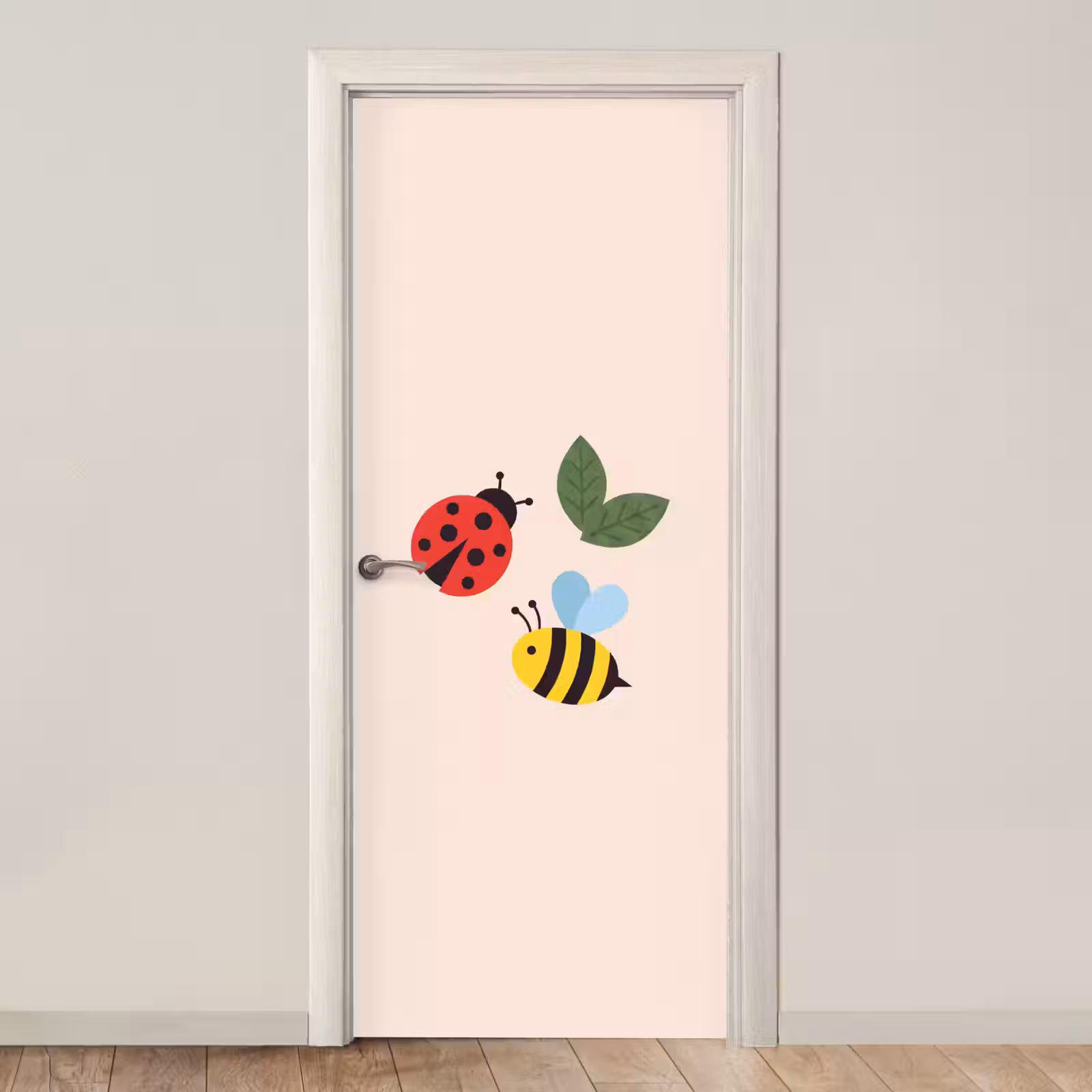 Deursticker - Insect - Blad - Natuur - Speels - Illustratie — 1