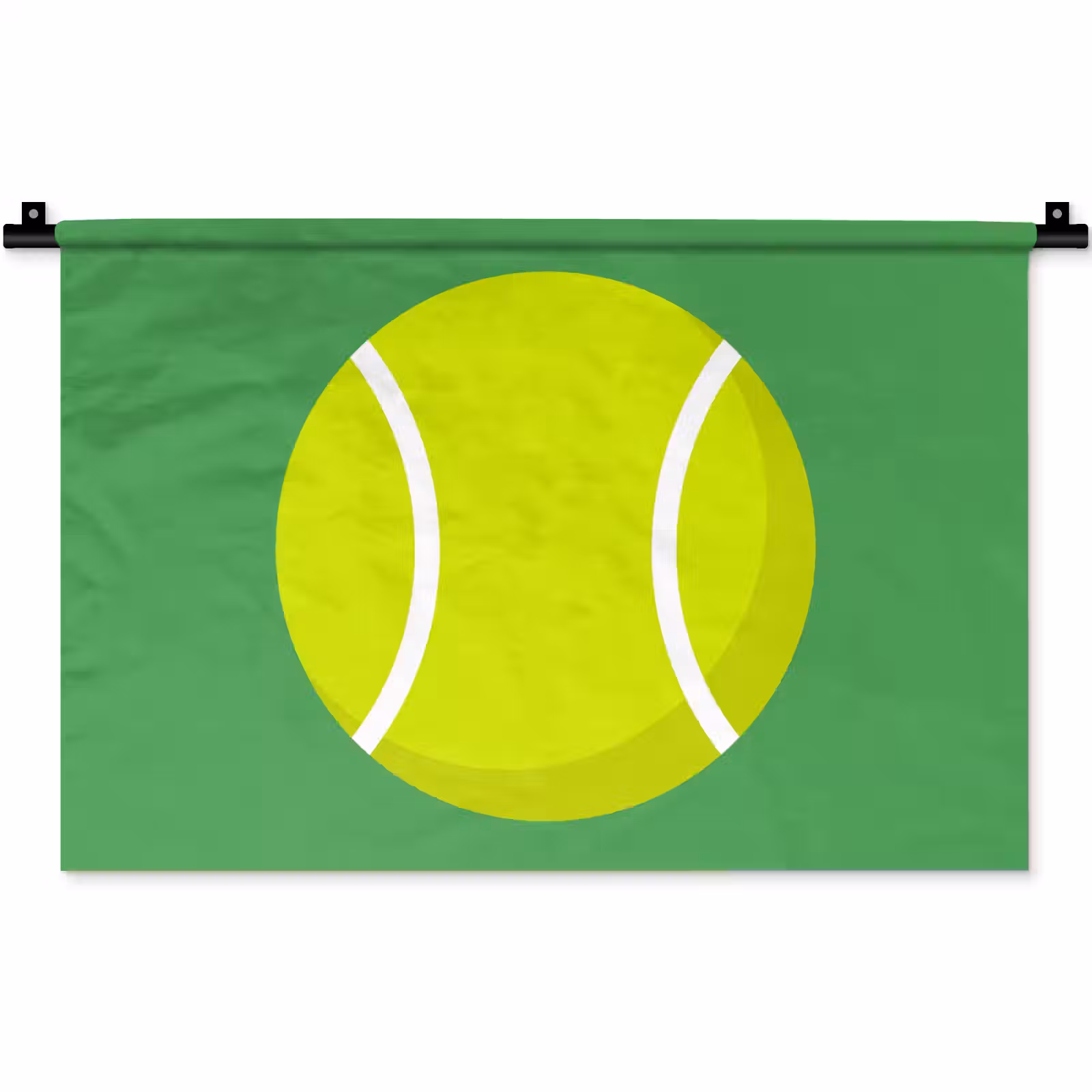 Wandkleed - Bal - Geel - Sport - Groen - Illustratie — 1