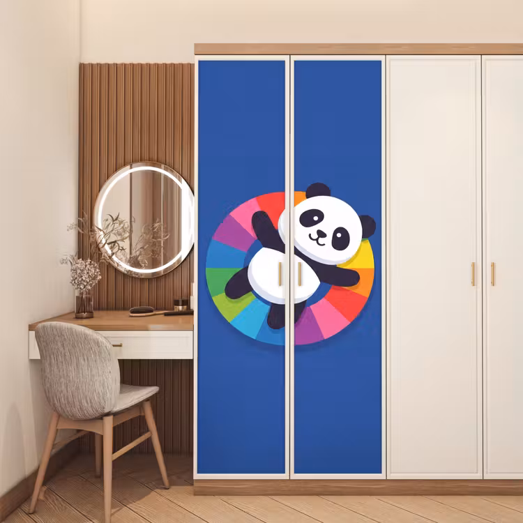 Deursticker - Dieren - Cartoon - Kleurrijk - Modern - Speels — 5