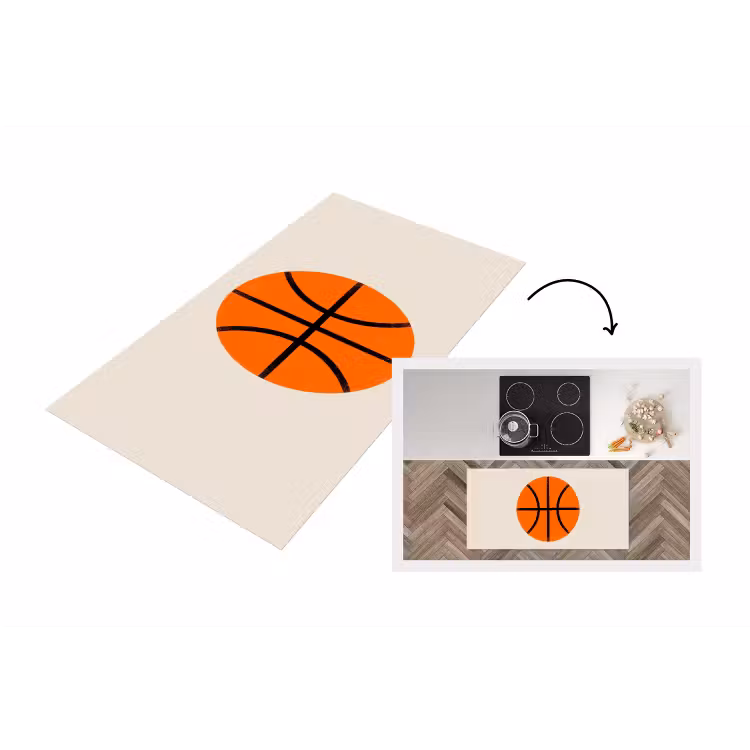 Keukenloper - Basketbal - Bal - Sport - Illustratie - Oranje — 1