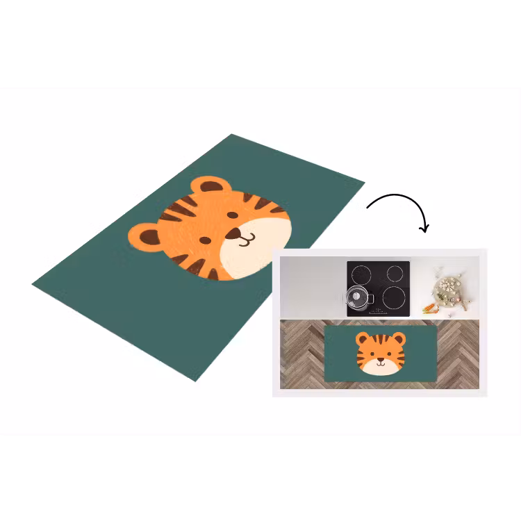 Keukenloper - Dieren - Kop - Oranje - Illustratie - Modern — 1