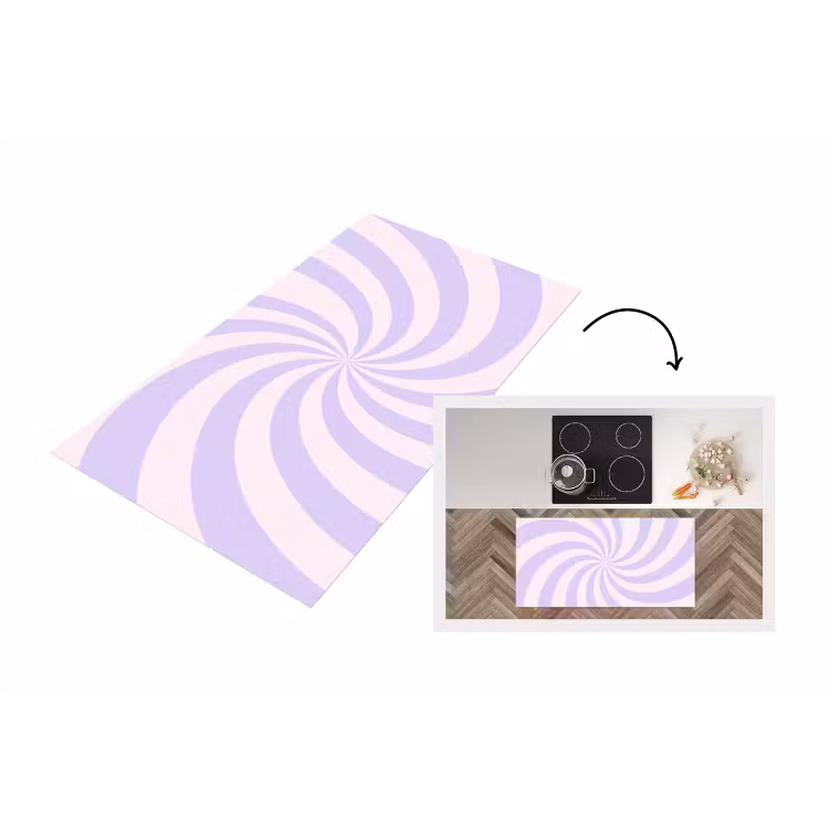 Keukenloper - Patroon - Spiraal - Abstract - Modern - Paars-Roze — 1
