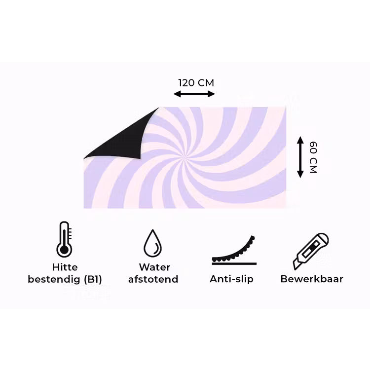 Keukenloper - Patroon - Spiraal - Abstract - Modern - Paars-Roze — 5