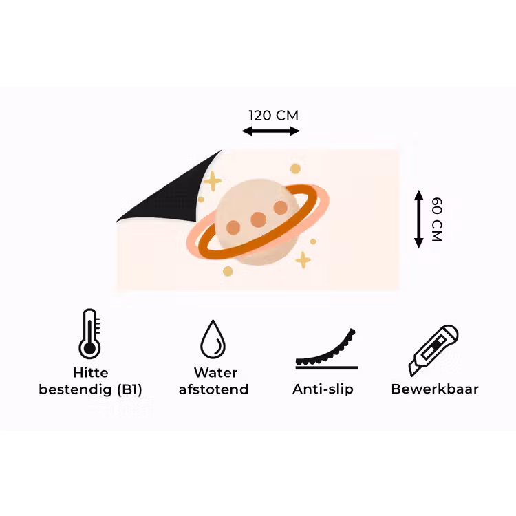 Keukenloper - Planeet - Ringen - Ruimte - Illustratie - Beige — 5