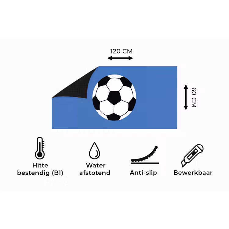 Keukenloper - Voetbal - Zwart-wit - Sport - Illustratie - Blauw — 5