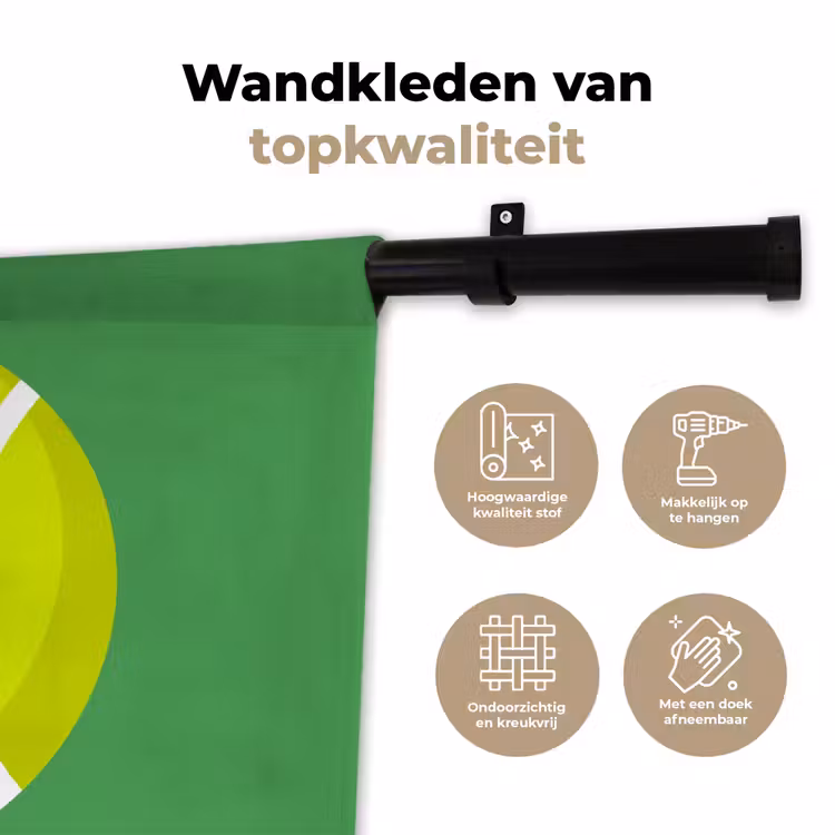Wandkleed - Bal - Geel - Sport - Groen - Illustratie — 3