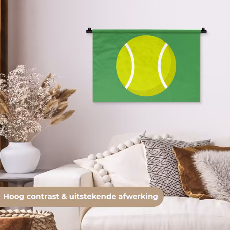 Wandkleed - Bal - Geel - Sport - Groen - Illustratie — 4
