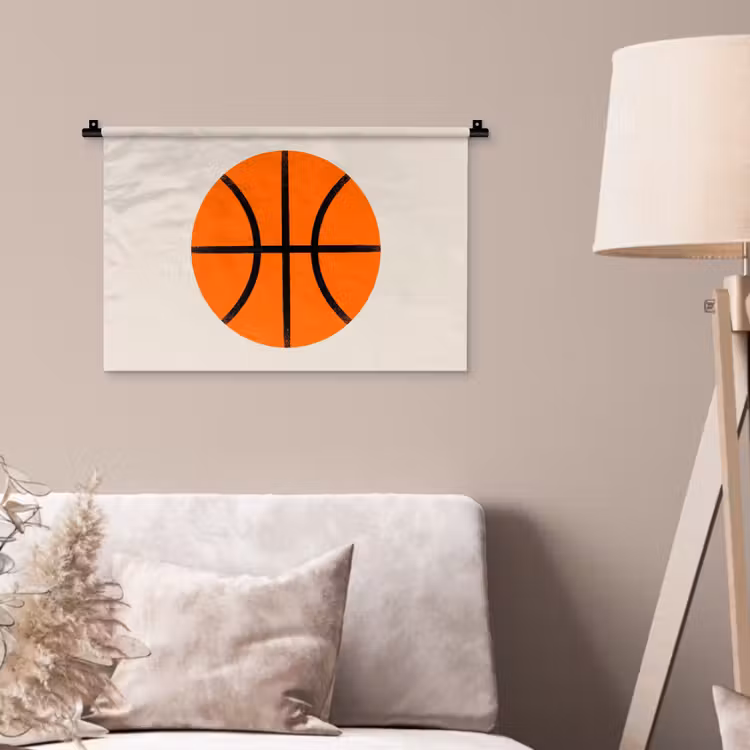 Wandkleed - Basketbal - Bal - Sport - Illustratie - Oranje — 2
