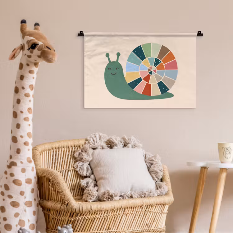 Wandkleed - Dieren - Slak - Kleurrijk - Illustratie — 5