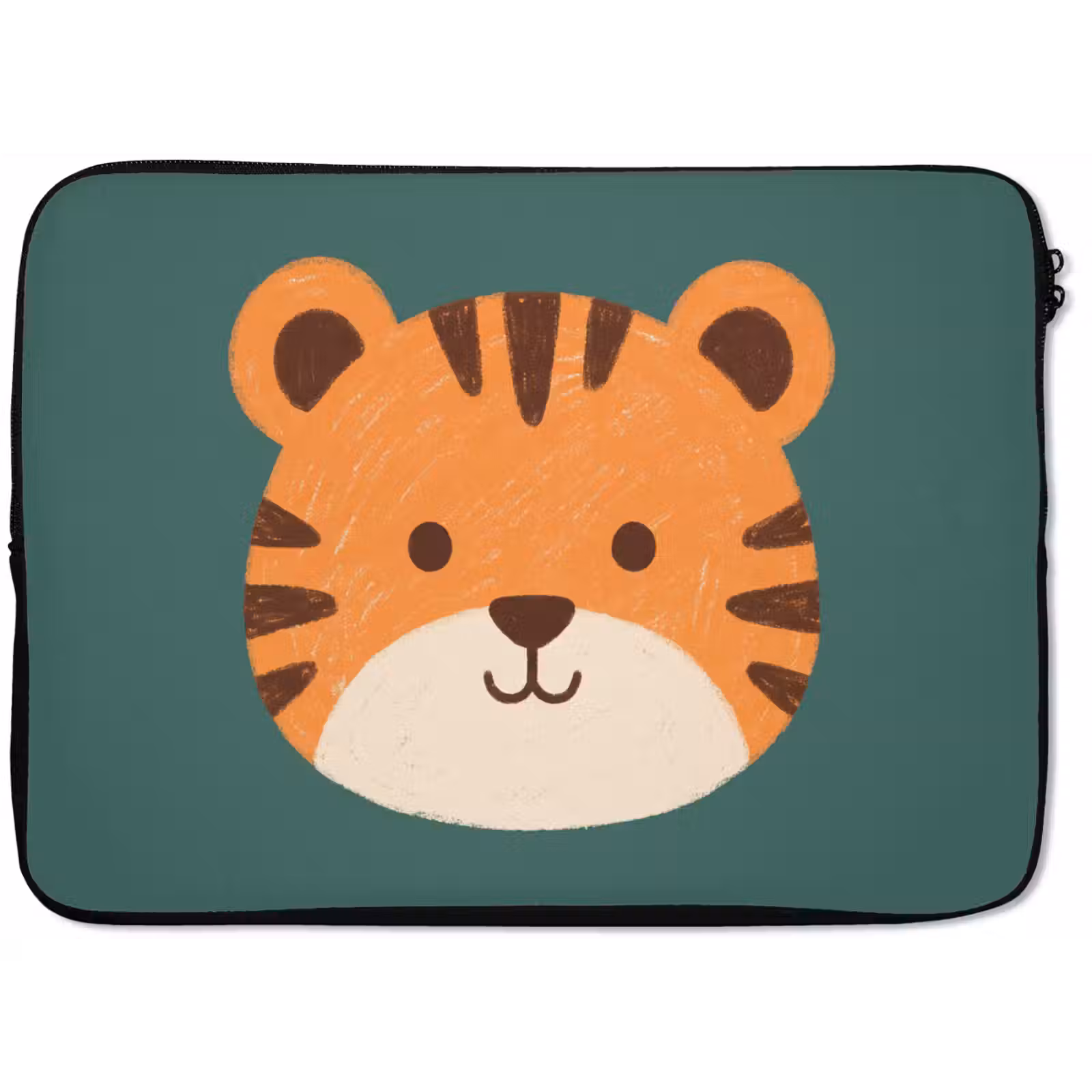 Laptophoes - Dieren - Kop - Oranje - Illustratie - Modern — 1