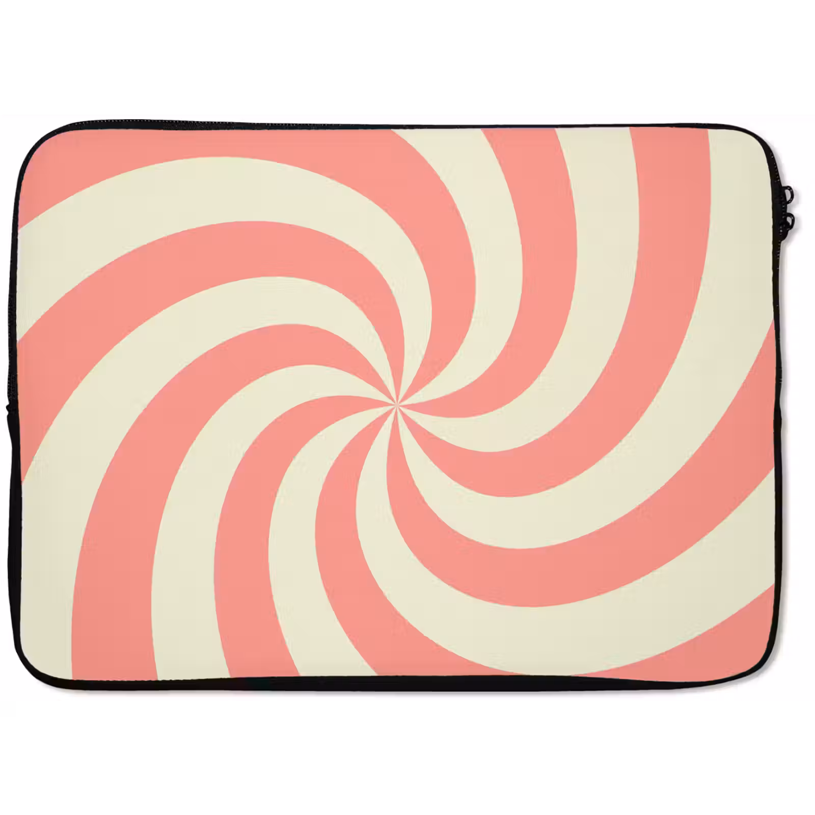 Laptophoes - Spiraal - Patroon - Abstract - Roze - Beige — 1