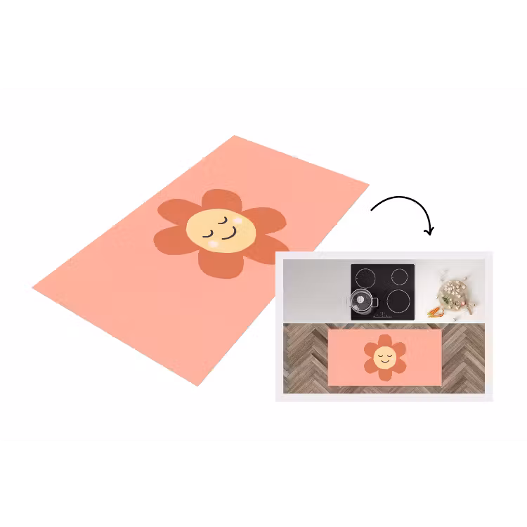 Keukenloper - Bloemen - Tekenfilm - Kind - Roze — 1