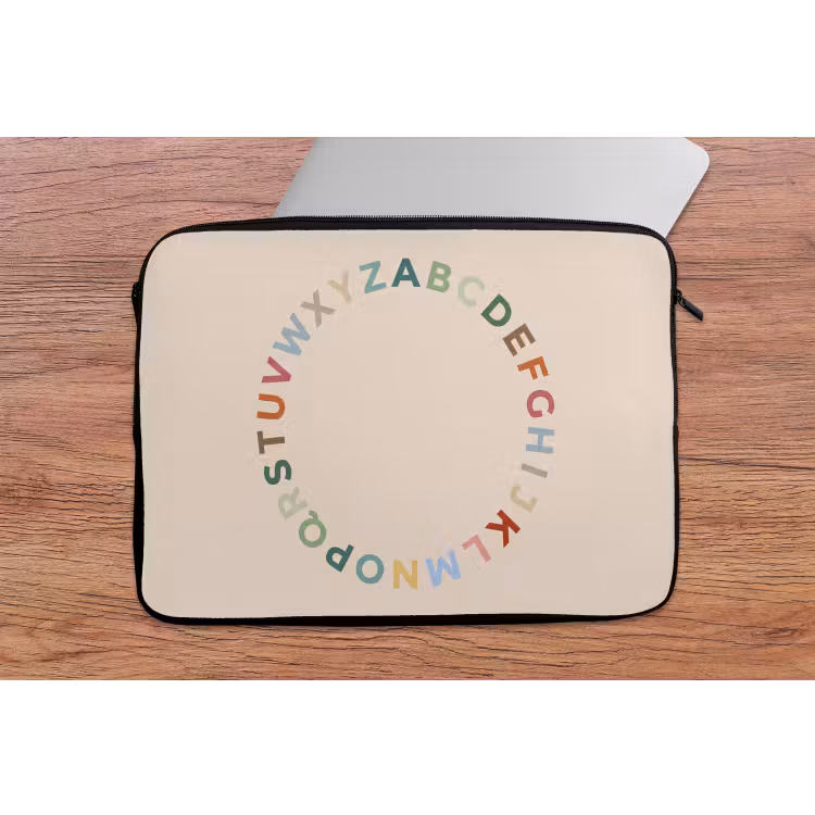 Laptophoes - Alfabet - Cirkel - Educatie - Speels - Kleurrijk — 2