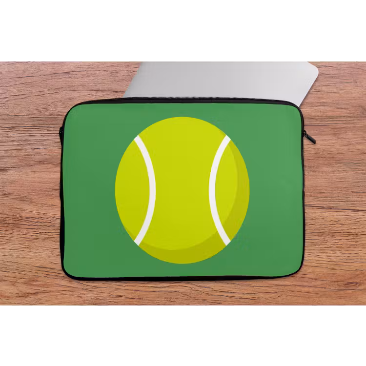 Laptophoes - Bal - Geel - Sport - Groen - Illustratie — 2
