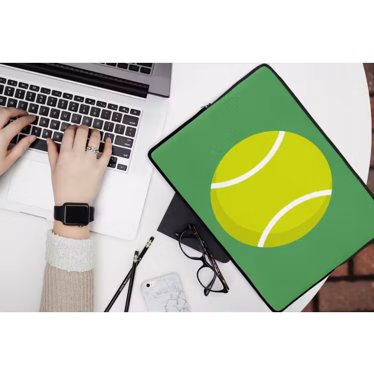 Laptophoes - Bal - Geel - Sport - Groen - Illustratie — 3