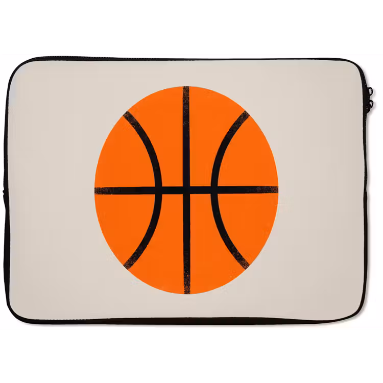 Laptophoes - Basketbal - Bal - Sport - Illustratie - Oranje — 1