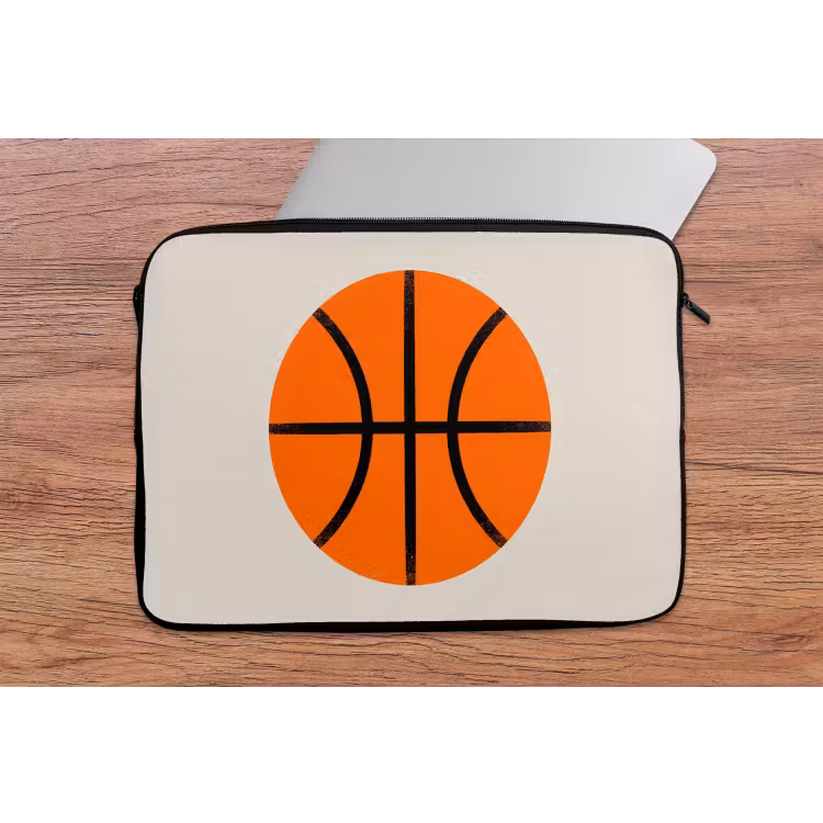 Laptophoes - Basketbal - Bal - Sport - Illustratie - Oranje — 2