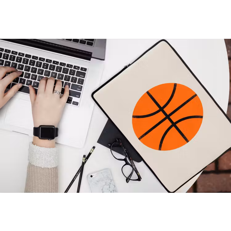 Laptophoes - Basketbal - Bal - Sport - Illustratie - Oranje — 3