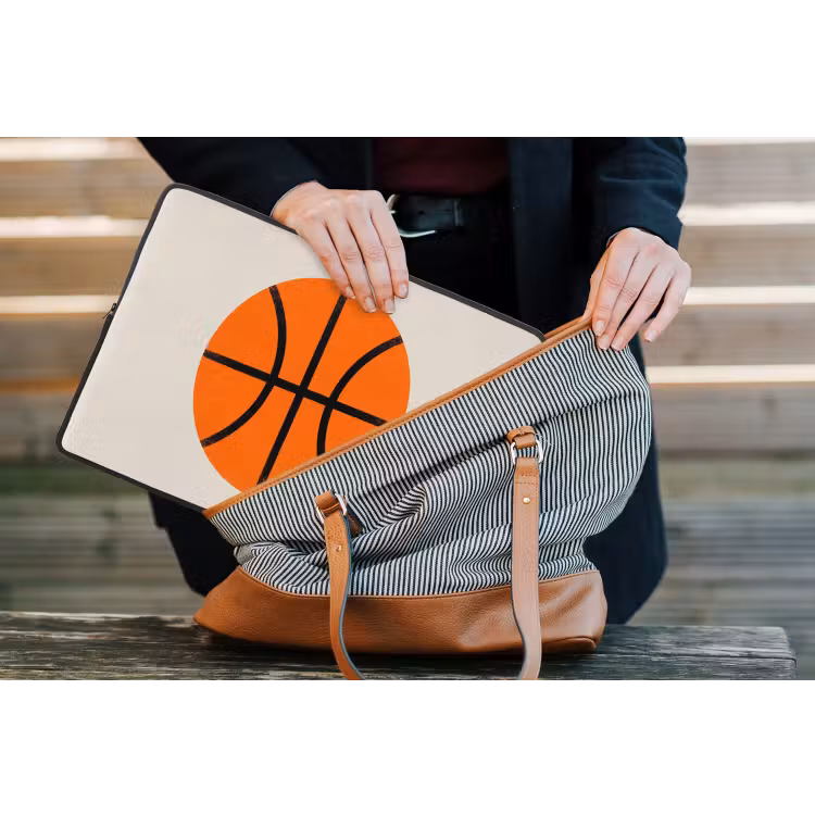 Laptophoes - Basketbal - Bal - Sport - Illustratie - Oranje — 4