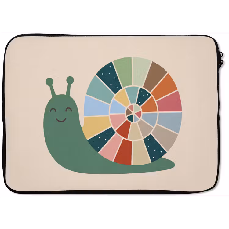 Laptophoes - Dieren - Slak - Kleurrijk - Illustratie — 1