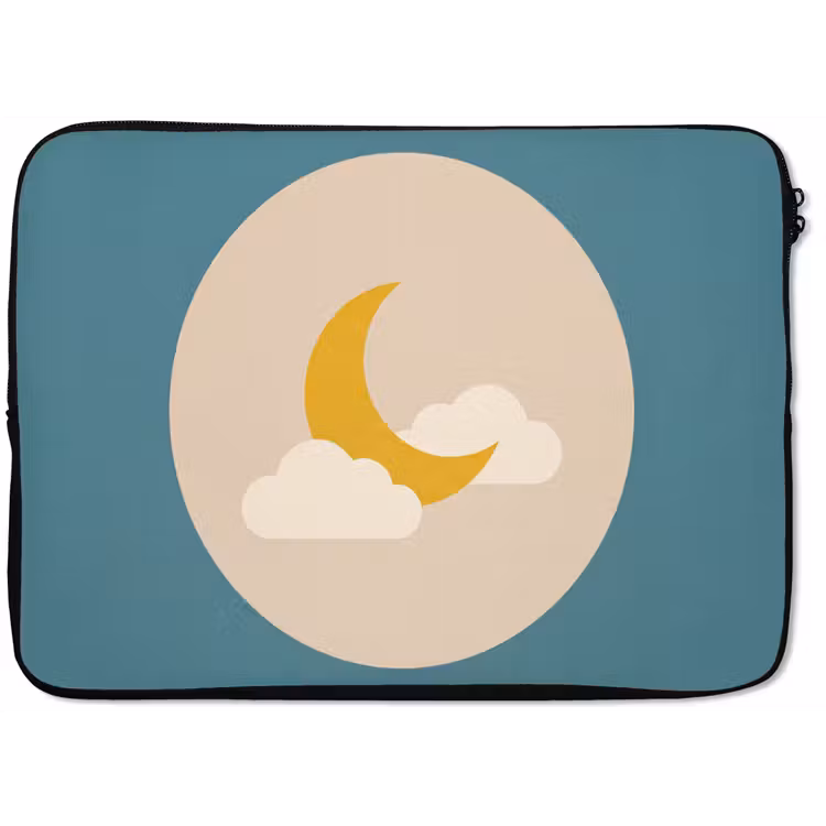 Laptophoes - Maan - Wolken - Natuur - Abstract - Geel — 1