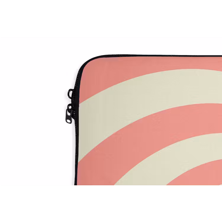 Laptophoes - Spiraal - Patroon - Abstract - Roze - Beige — 5