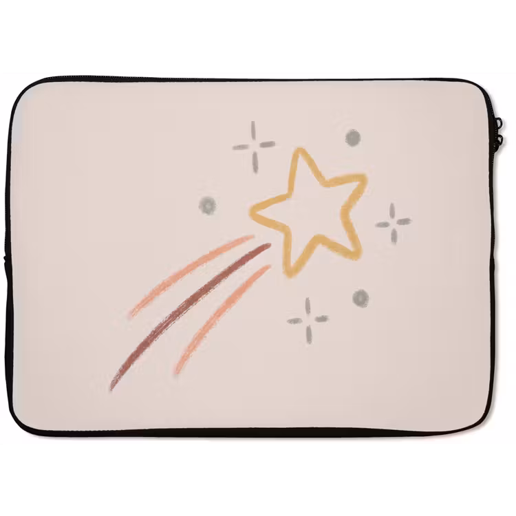 Laptophoes - Ster - Vallend - Illustratie - Pastel — 1