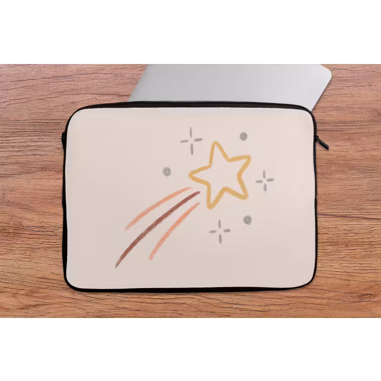 Laptophoes - Ster - Vallend - Illustratie - Pastel — 2