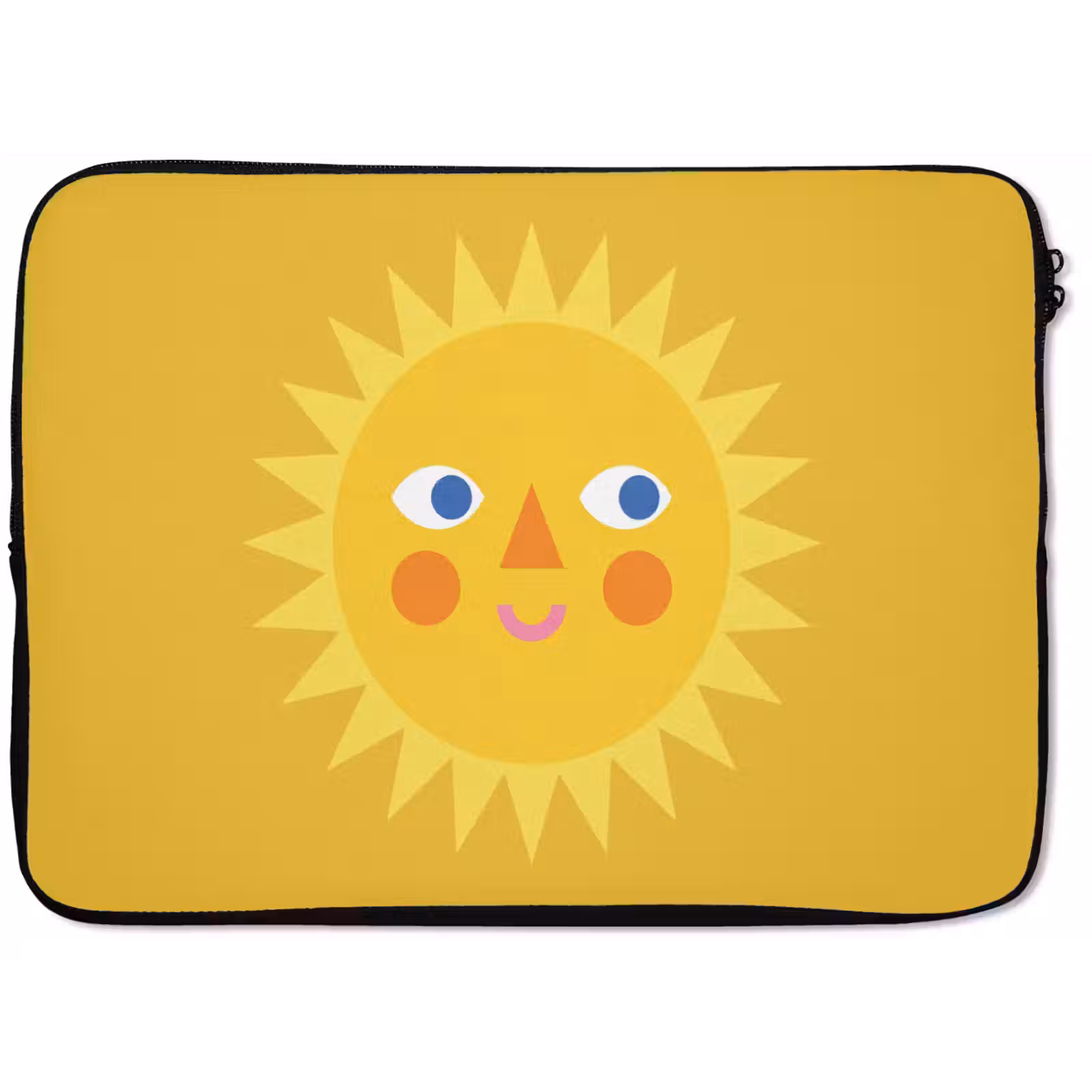 Laptophoes - Zon - Gezicht - Zomer - Illustratie - Geel — 1