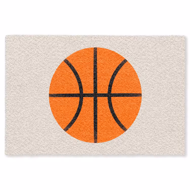 Vloerkleed - Basketbal - Bal - Sport - Illustratie - Oranje — 1