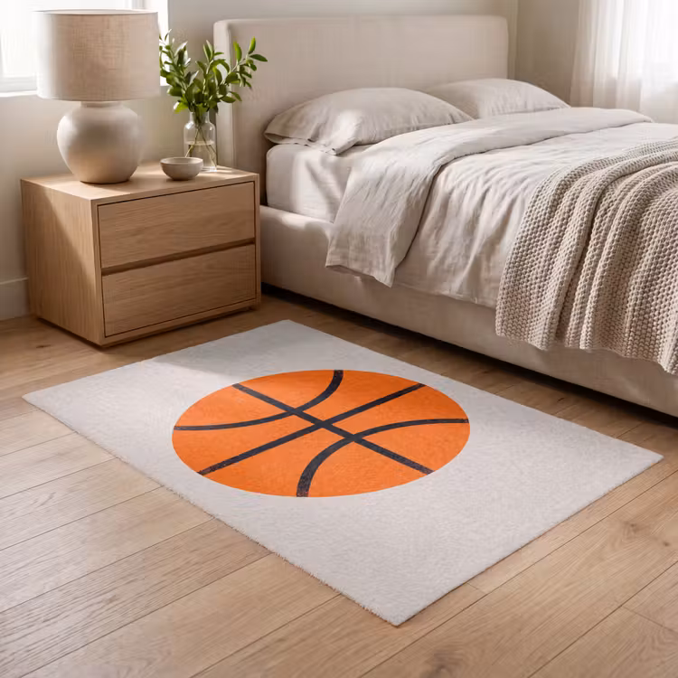 Vloerkleed - Basketbal - Bal - Sport - Illustratie - Oranje — 5