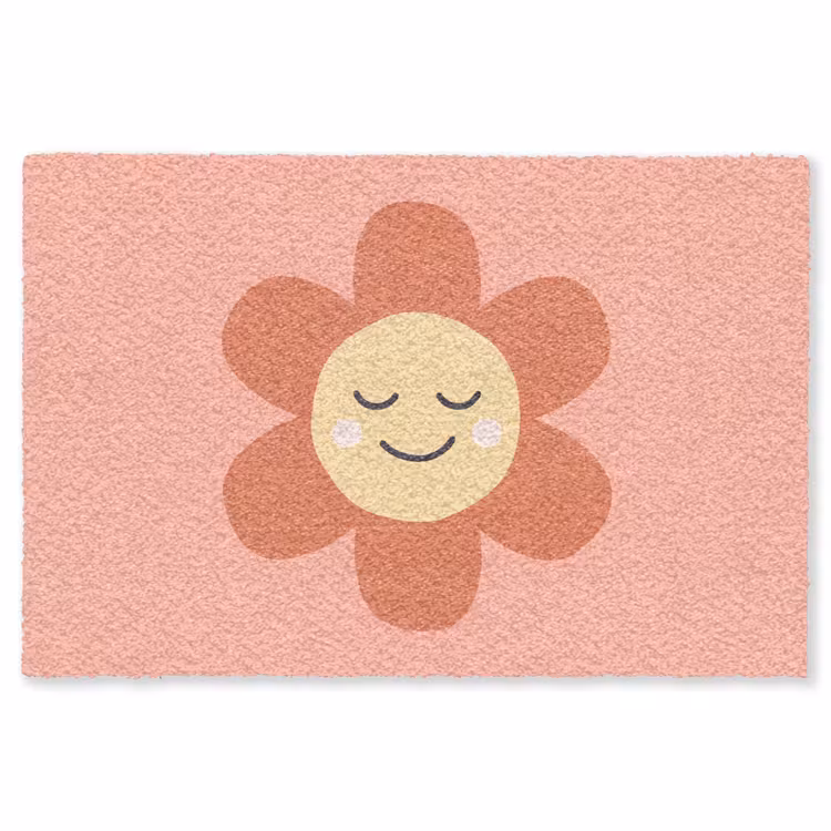 Vloerkleed - Bloemen - Tekenfilm - Kind - Roze — 1