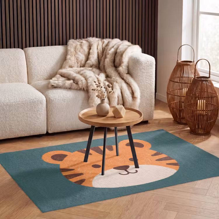 Vloerkleed - Dieren - Kop - Oranje - Illustratie - Modern — 3
