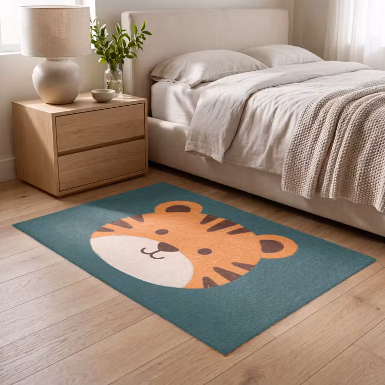 Vloerkleed - Dieren - Kop - Oranje - Illustratie - Modern — 5