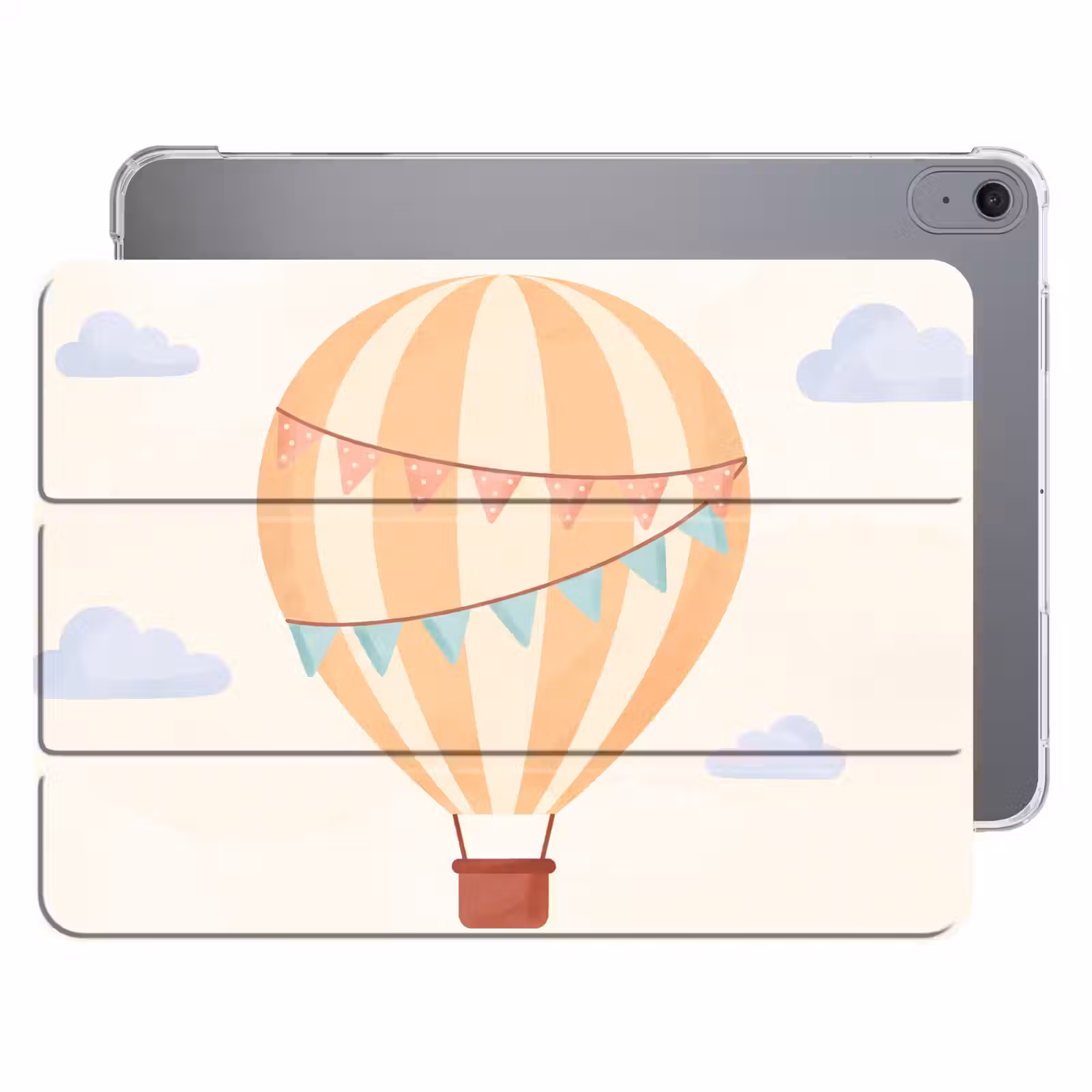 iPad hoes - Luchtballon - Wolken - Illustratie - Zacht - Kinderkamer — 1