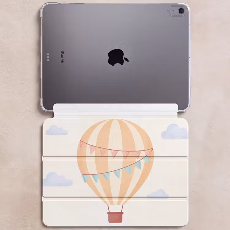 iPad hoes - Luchtballon - Wolken - Illustratie - Zacht - Kinderkamer — 6
