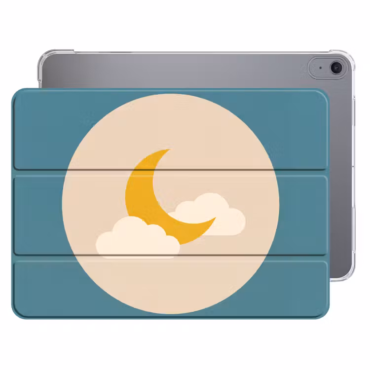 iPad hoes - Maan - Wolken - Natuur - Abstract - Geel — 1